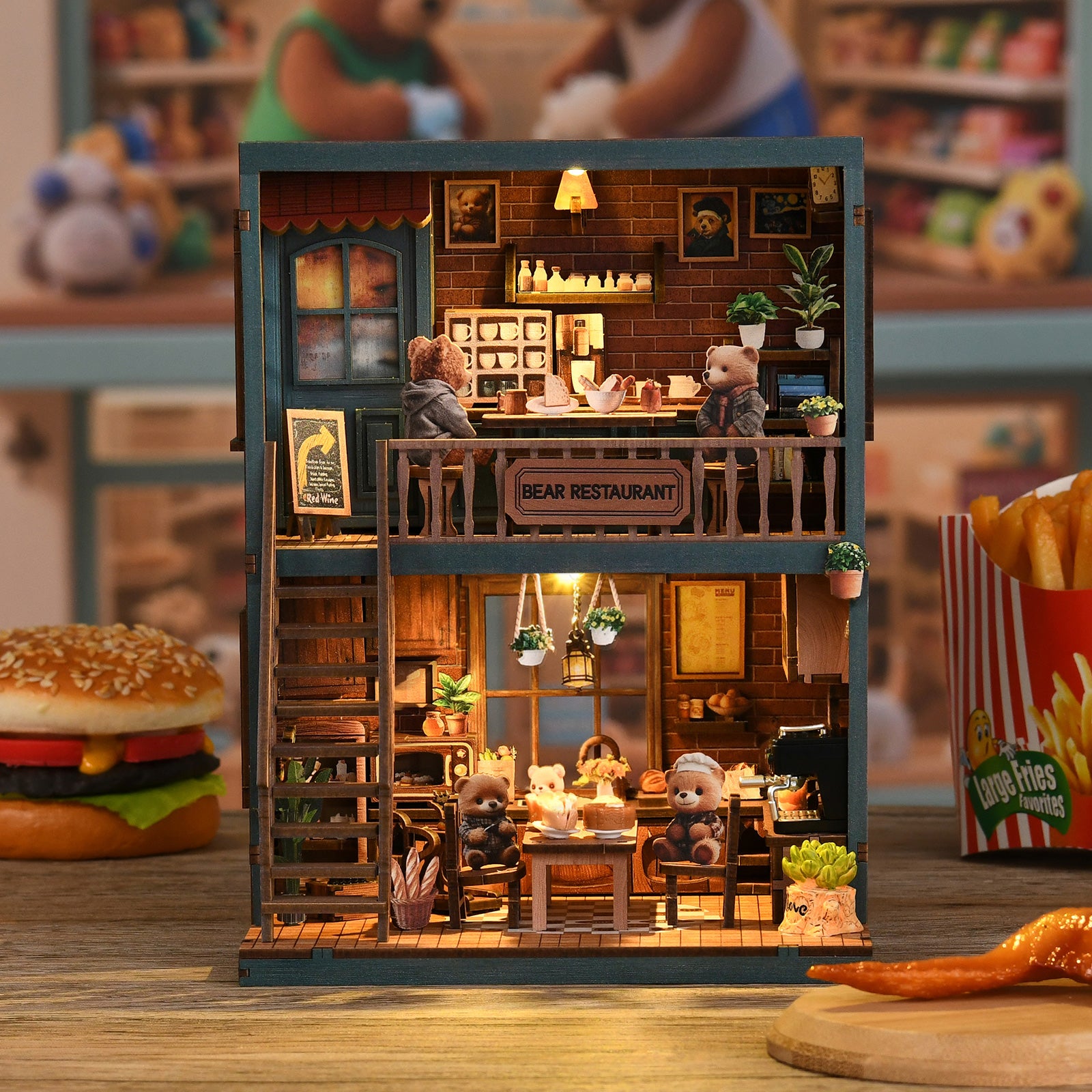 Book Nook Kit|Bear restaurant|minipata