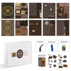 【Museum of Astronomy】 DIY kit contents: wooden pieces, LED wire, instruction manual, and tools