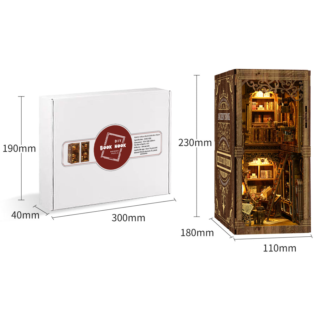 Book Nook Kit|Antique book collection room|minipata