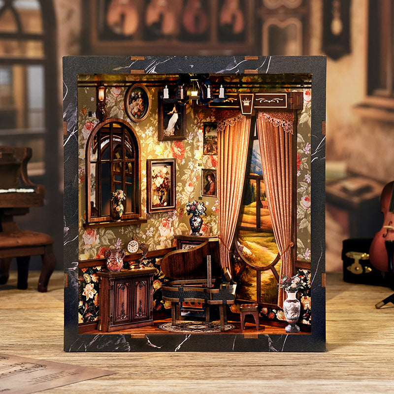 Ouyun Music Box Miniature House Kit