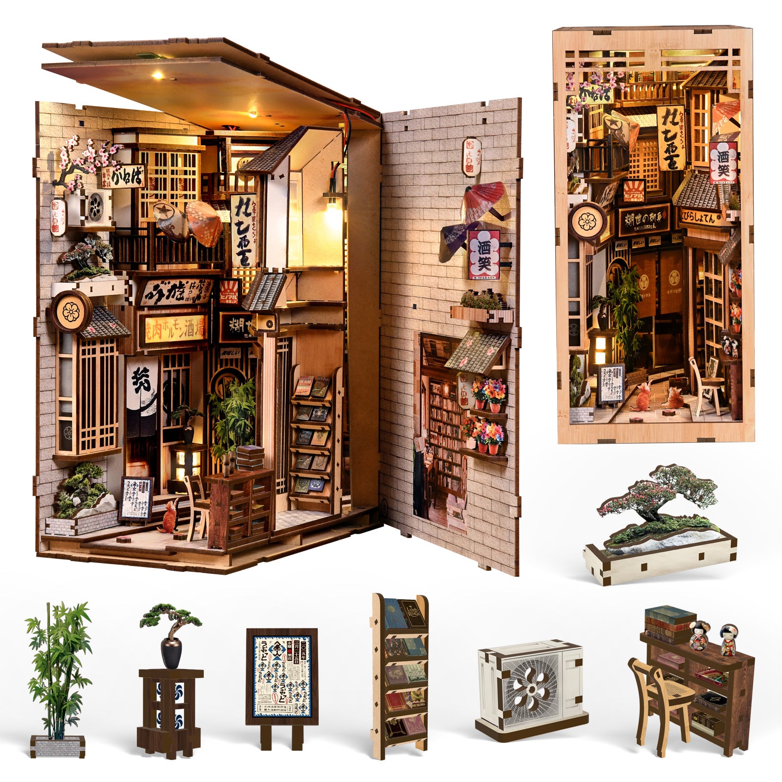 Book Nook Kit|The Alley Waiting for the Cat|minipata