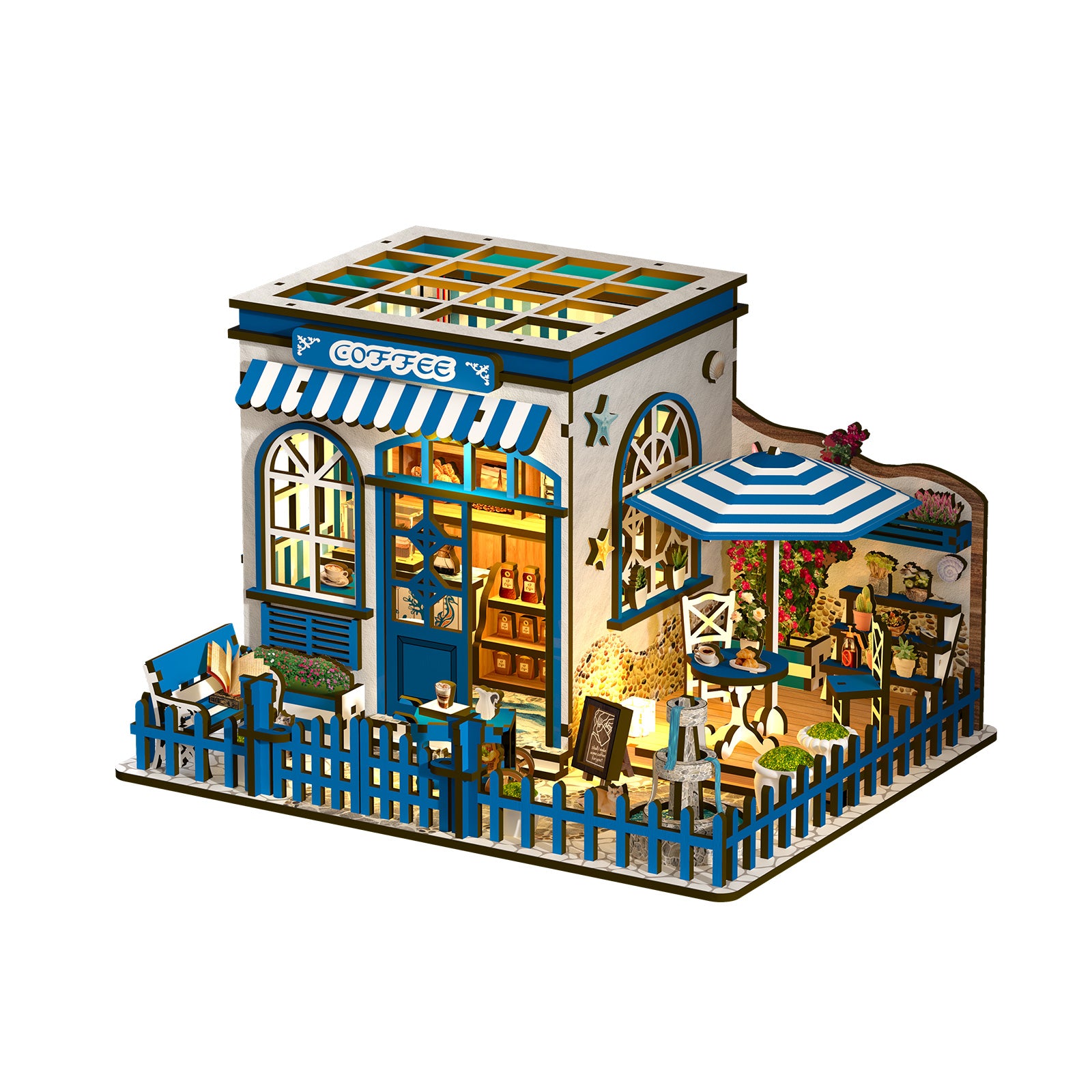 Book Nook Kit|Santorini sun coffee|minipata
