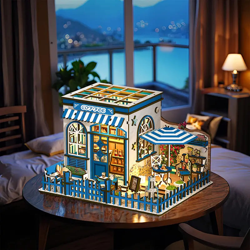 Santorini Sunshine Coffee Miniature House Kit