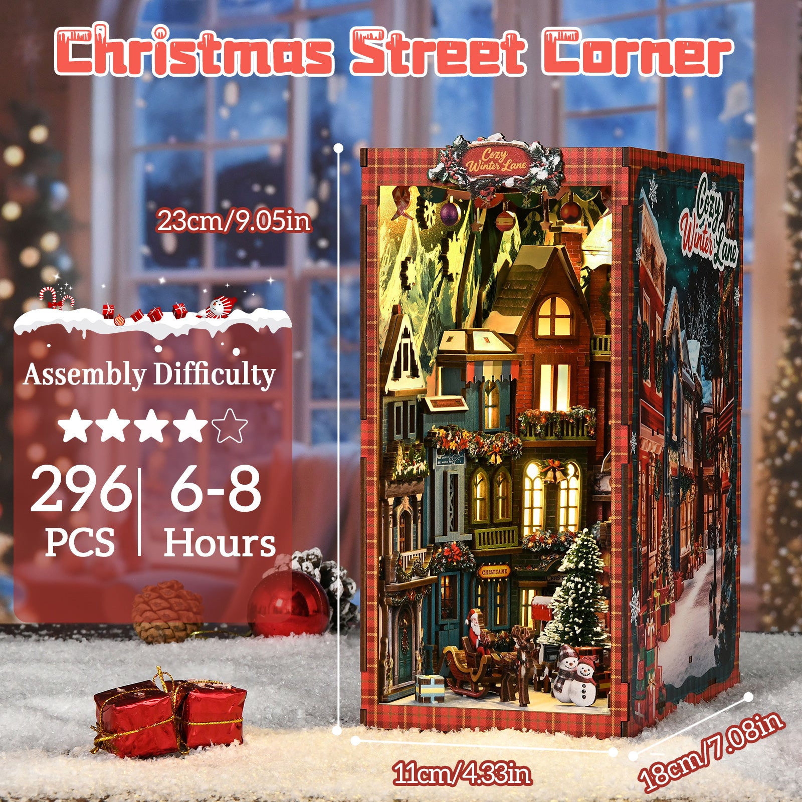 Book Nook Kit|Christmas Street Corner|minipata