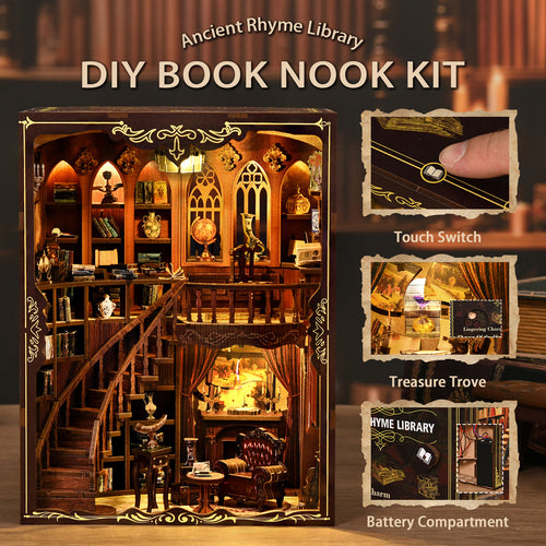 Book Nook Kit|Ancient rhyme library|minipata