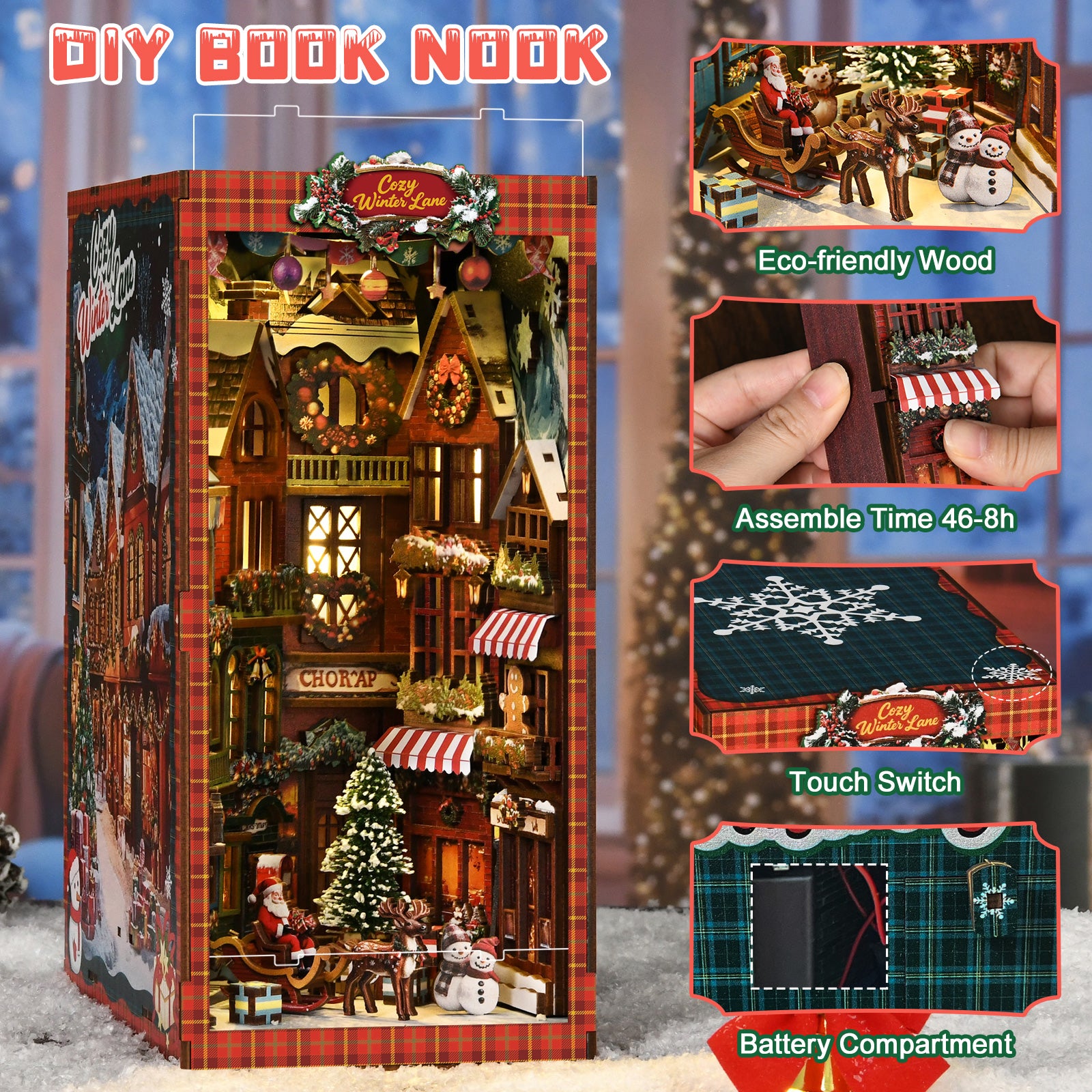 Book Nook Kit|Christmas Street Corner|minipata