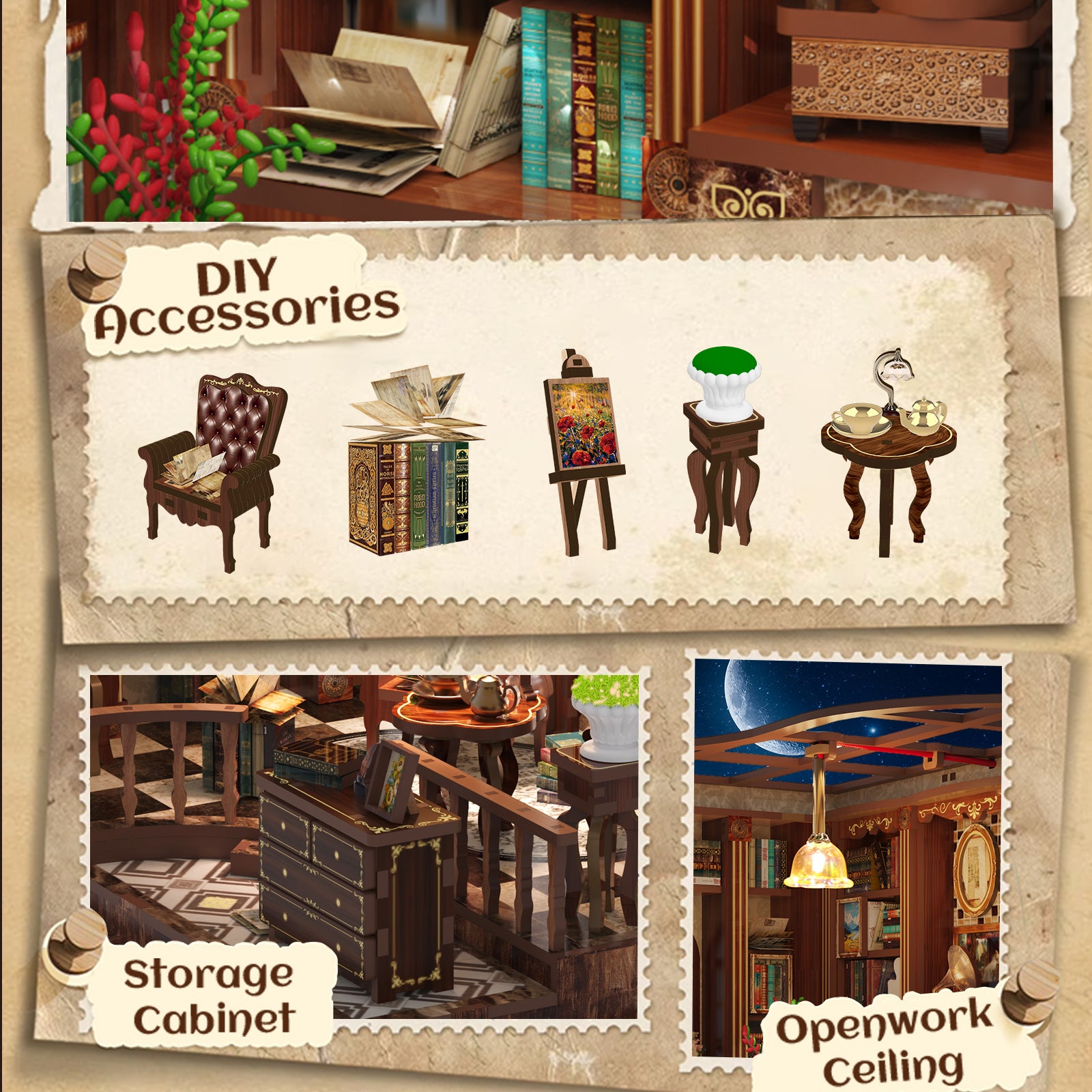Book Nook Kit|Left bank study room|minipata