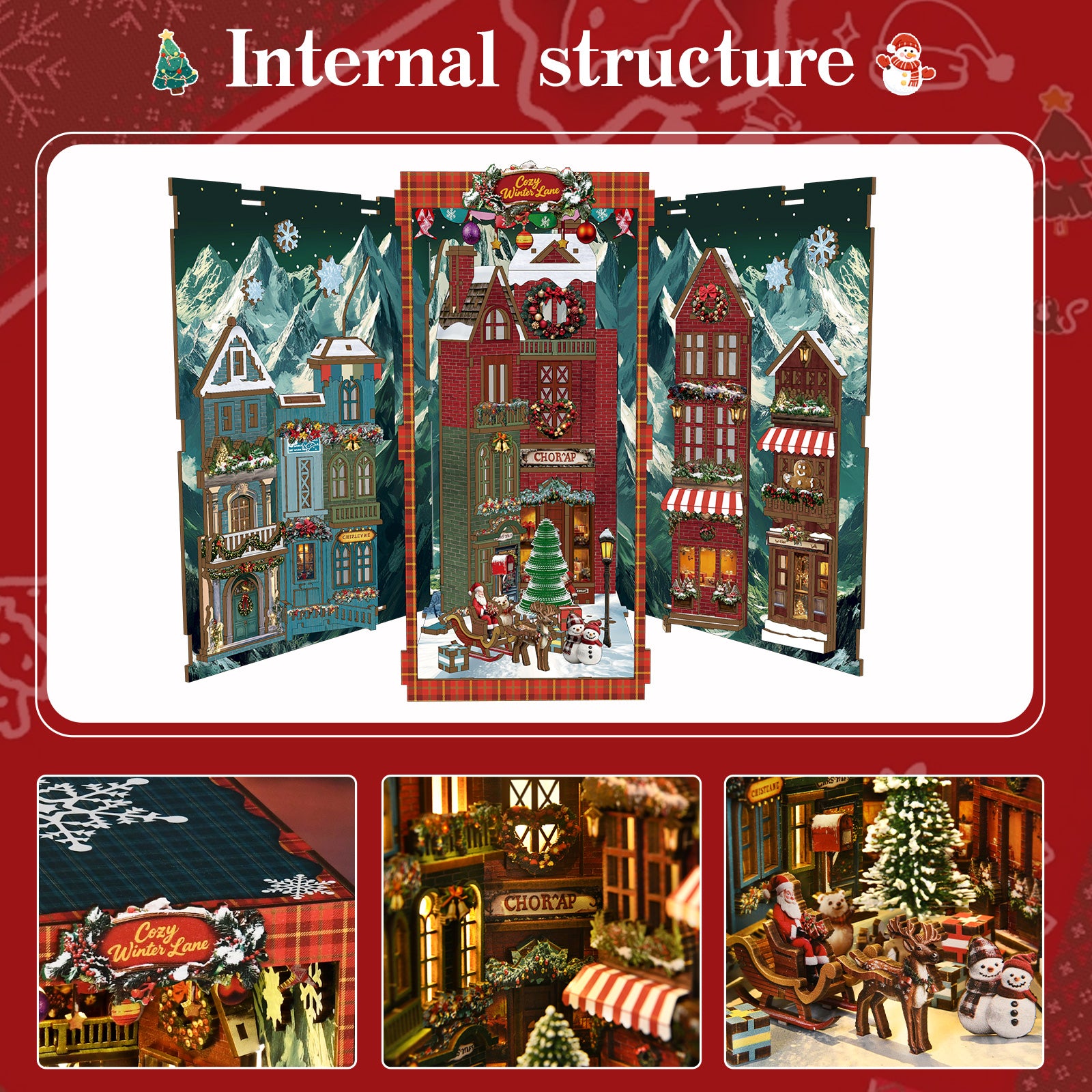 Book Nook Kit|Christmas Street Corner|minipata