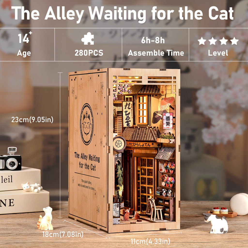 Book Nook Kit|The Alley Waiting for the Cat|minipata