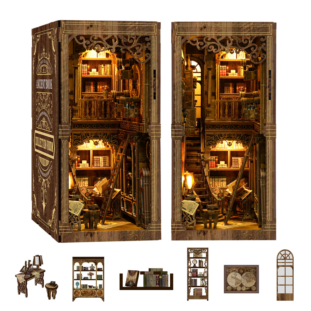 Book Nook Kit|Antique book collection room|minipata