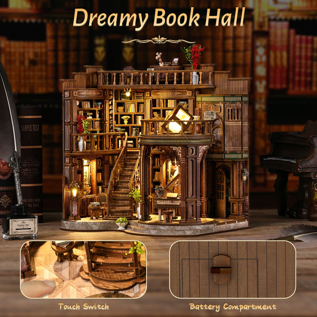 Book Nook Kit|Dreamy book hall|minipata
