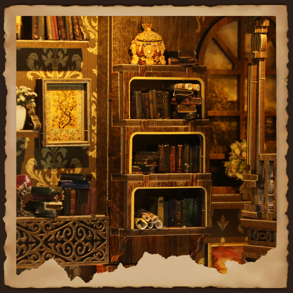 Book Nook Kit|Antique book collection room|minipata