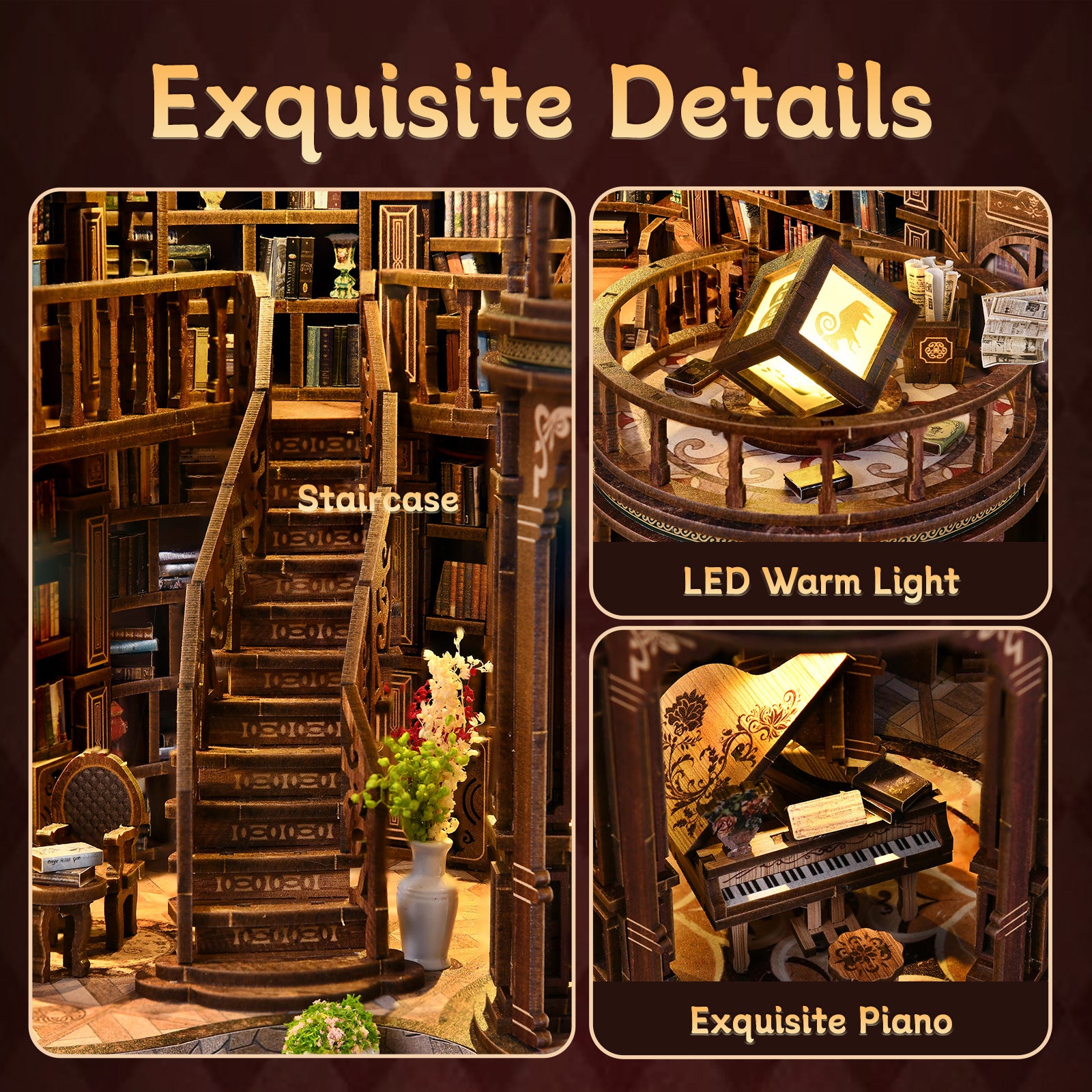 Book Nook Kit|Dreamy book hall|minipata