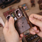 All wooden parts of【Craftsmanship Repair Shop】 2.5mm wood laser-cut, retaining raw wood matte texture, main structure snap-fit without glue, metallic stickers and posters require self-gluing, finished product layers separable for LED wire inspection