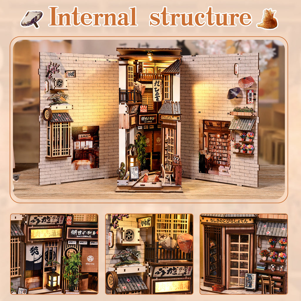 Book Nook Kit|The Alley Waiting for the Cat|minipata
