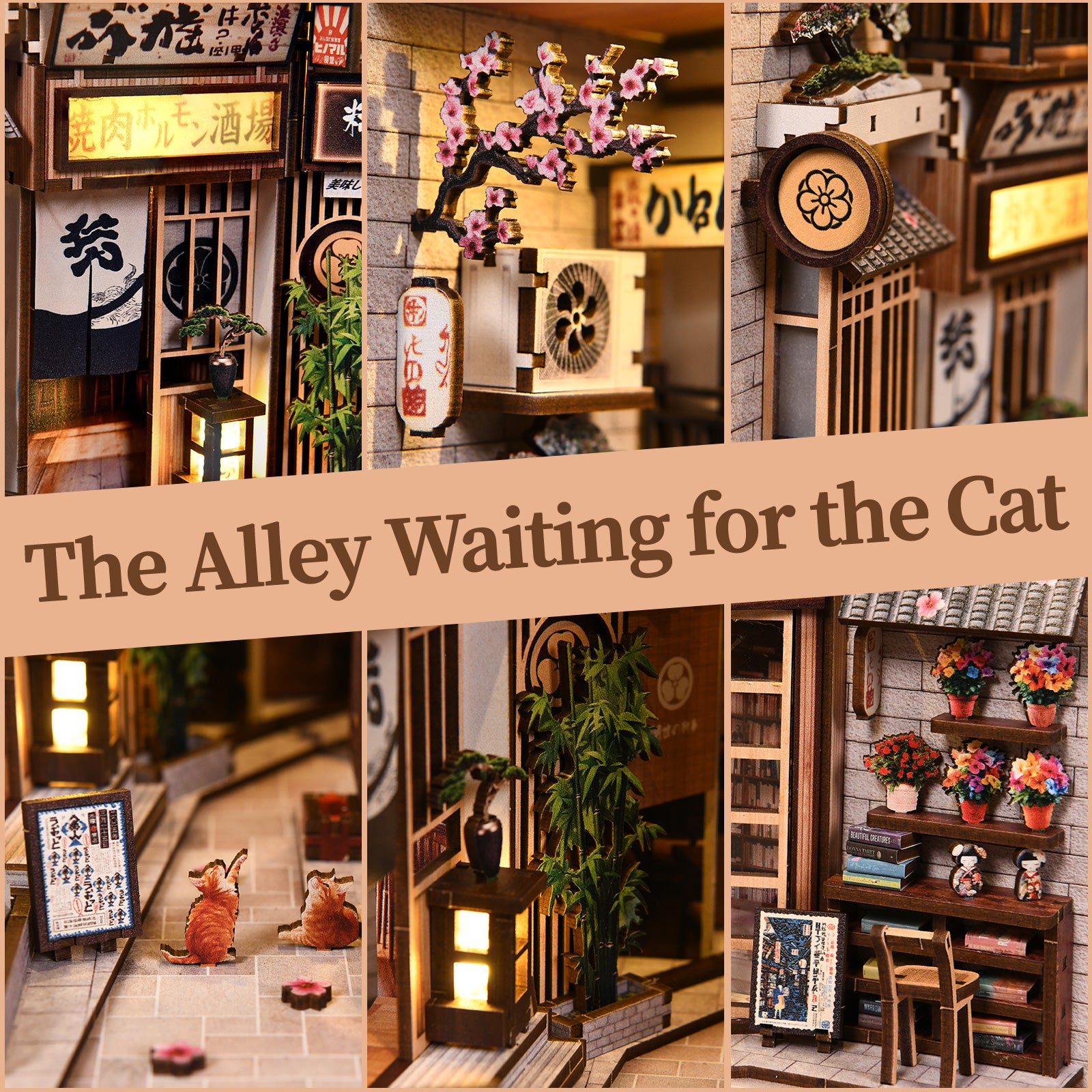 Book Nook Kit|The Alley Waiting for the Cat|minipata