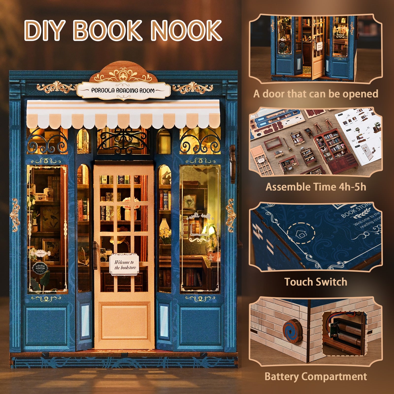 Book Nook Kit|Pergola reading room|minipata