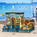 Santorini Sunshine Coffee Miniature House Kit