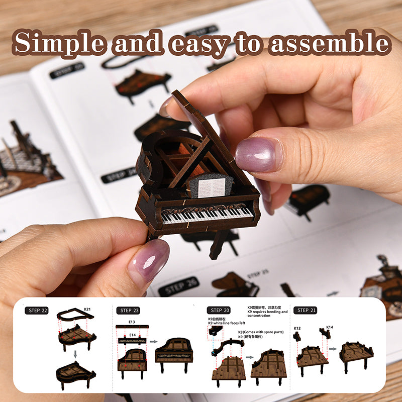 Ouyun Music Box Miniature House Kit