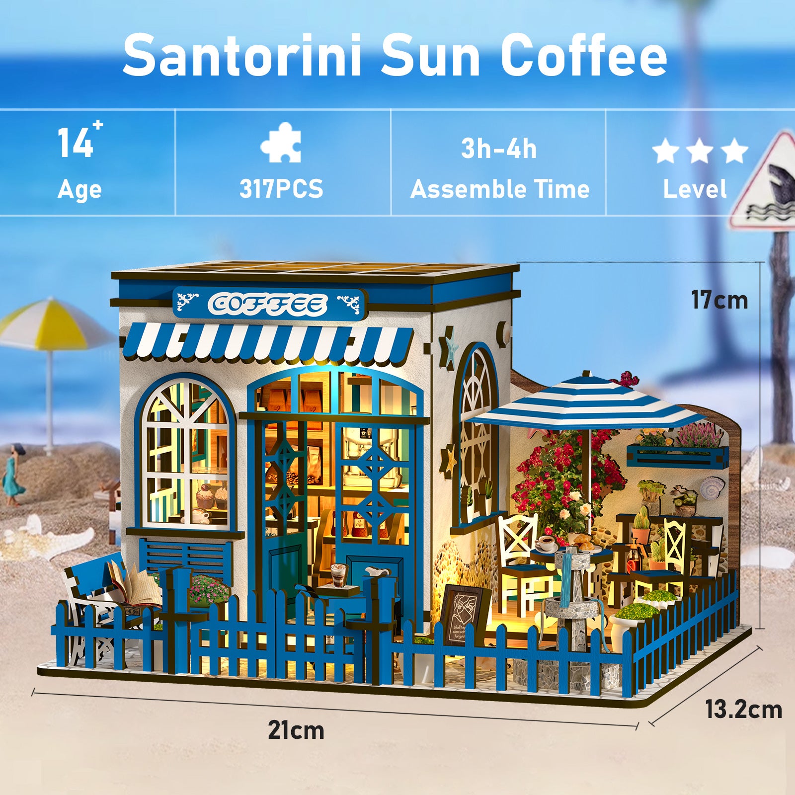 Book Nook Kit|Santorini sun coffee|minipata