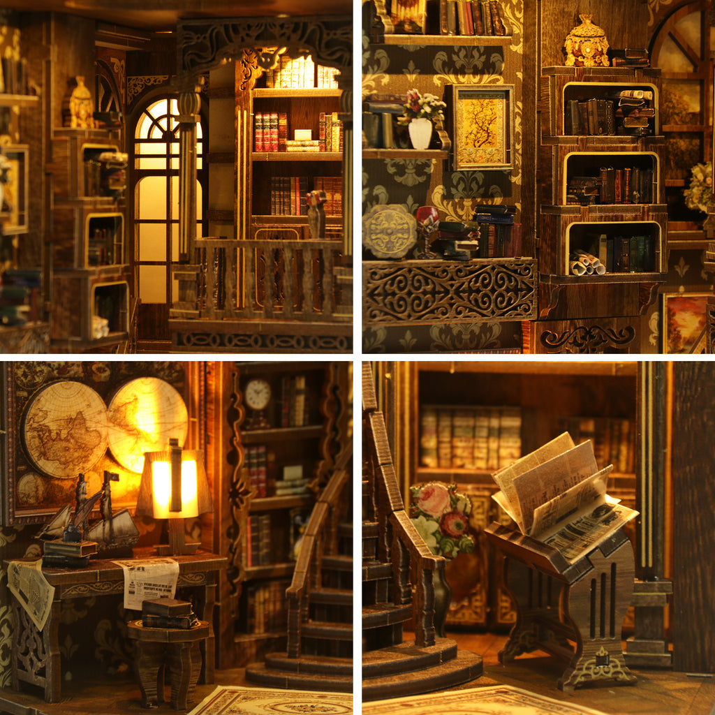 Book Nook Kit|Antique book collection room|minipata