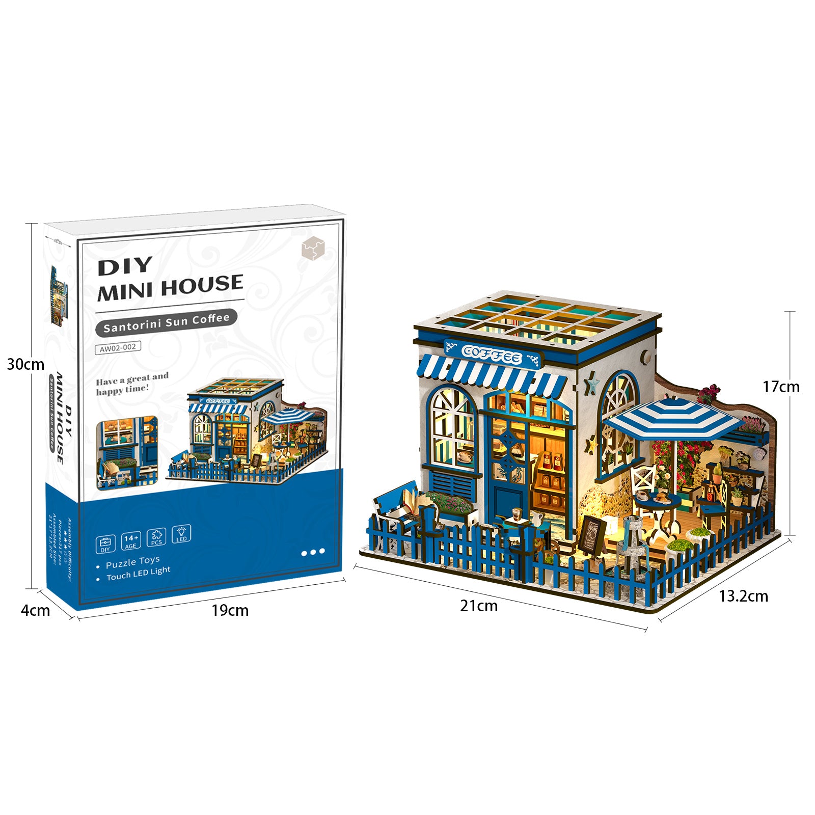 Book Nook Kit|Santorini sun coffee|minipata