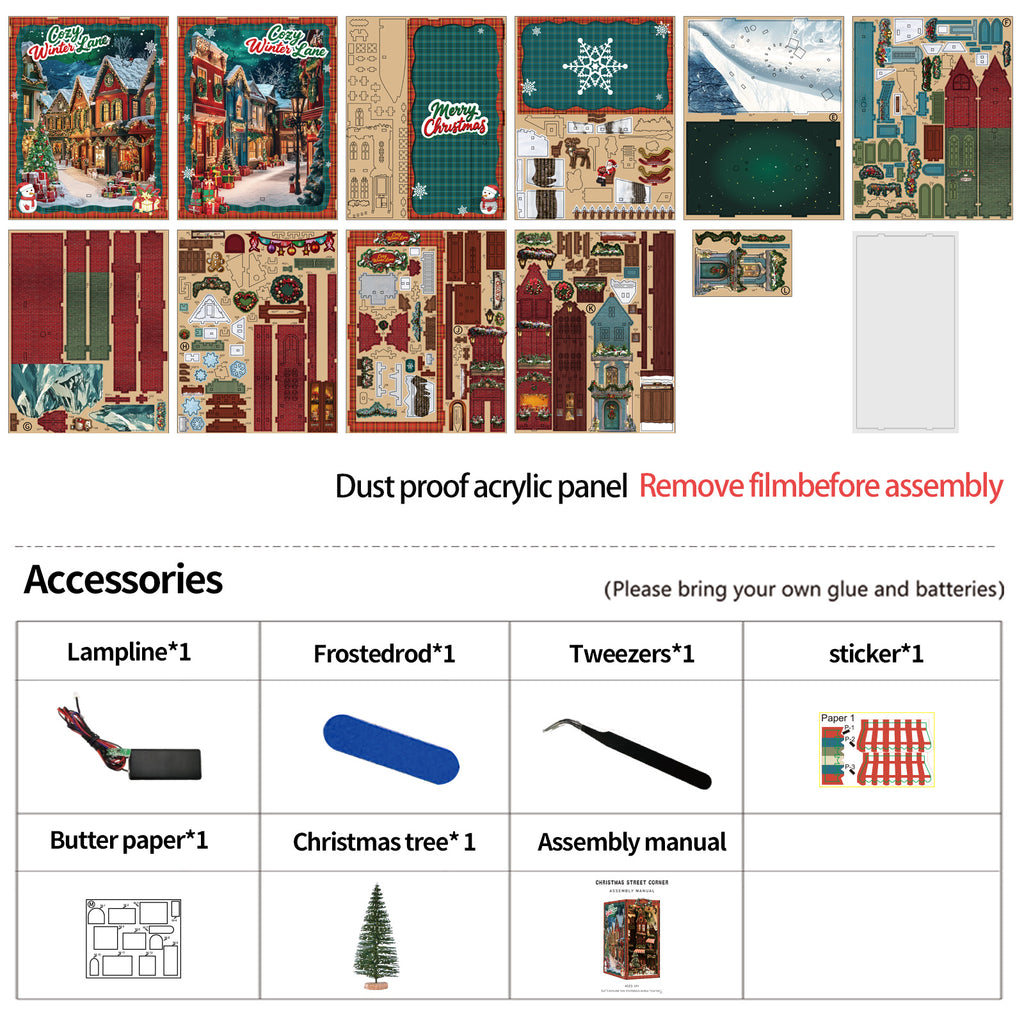 Book Nook Kit|Christmas Street Corner|minipata