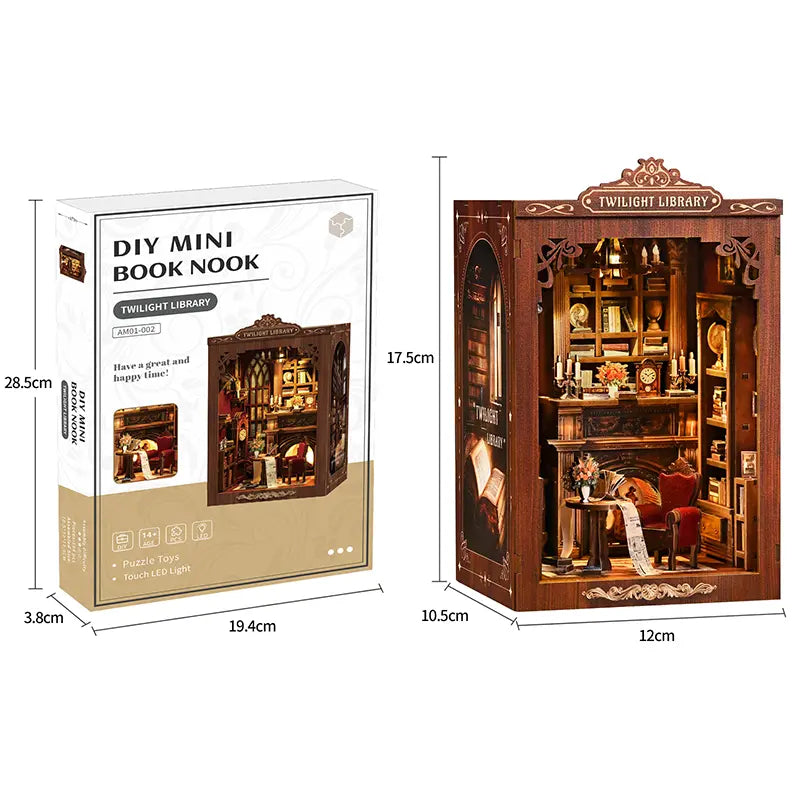 【Twilight Library】 DIY Book Nook Kit | Minipata