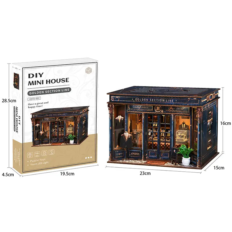 【Golden Section Line】 White box vs. finished size comparison: white box has moderate size, suitable for gift wrapping; finished product 23*15*16cm, exquisite and space-saving
