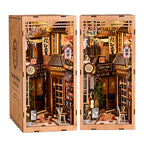 The Alley Waiting for the Cat DIY book nook complete laser-cut wooden parts layout – all structural panels and decorative pieces included, precision cut Japanese miniature alley kit components
